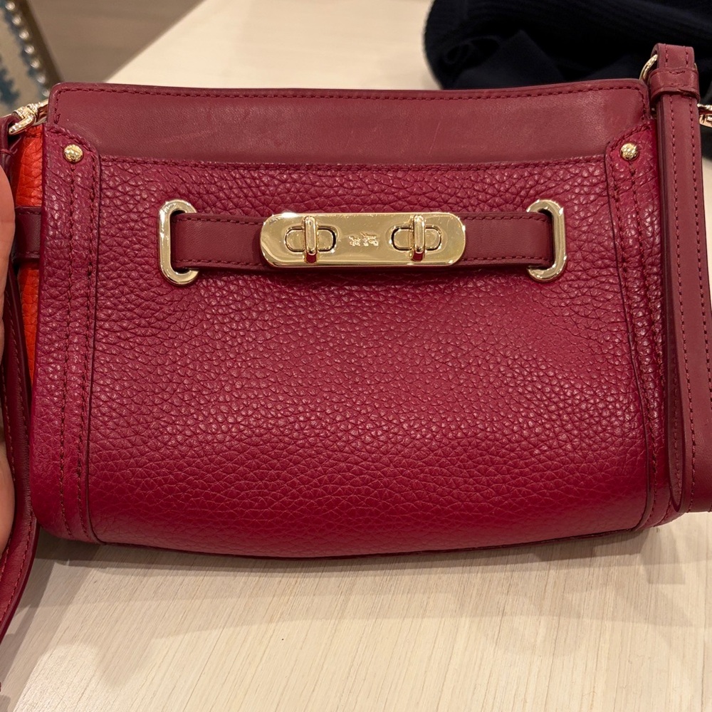 COACH Red Leather Crossbody Bag
